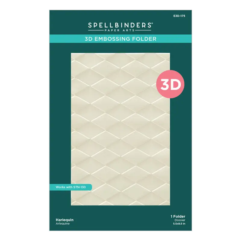 Spellbinders - Harlequin 3D Embossing Folder