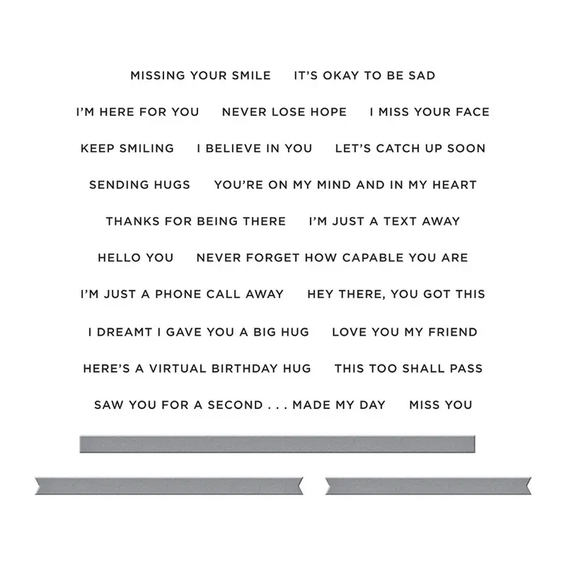Spellbinders - I’m Here for You Sentiments Stamp & Die Set