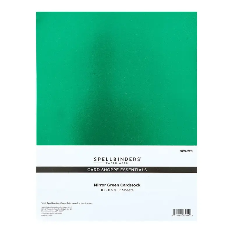 Spellbinders - Mirror Green Cardstock (10pk)
