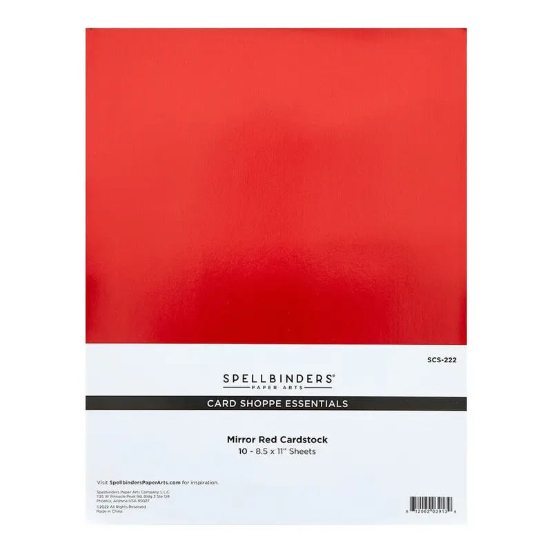 Spellbinders - Mirror Red Cardstock (10pk)