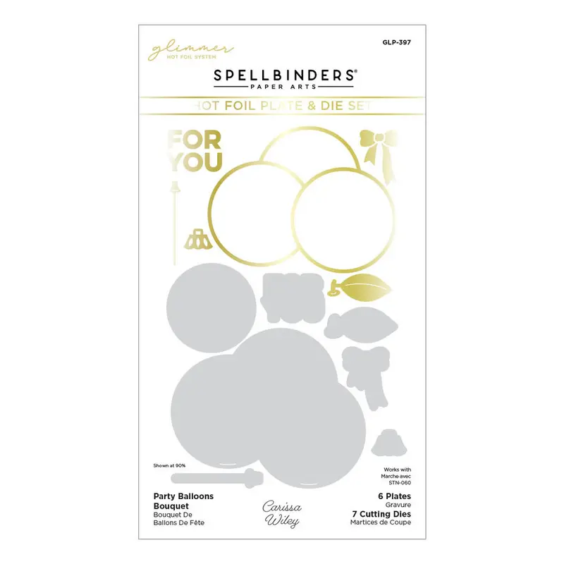 Spellbinders - Party Balloons Bouquet Glimmer Hot Foil Plate & Die Set