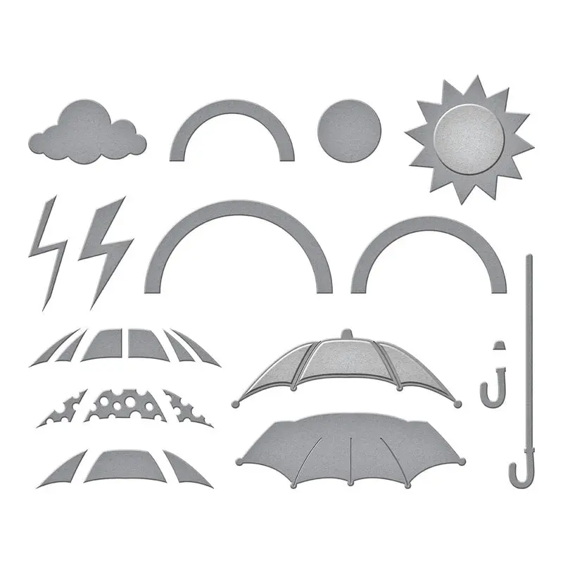 Spellbinders - Rain or Shine Etched Dies