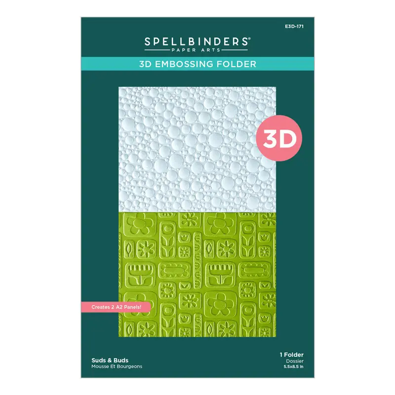Spellbinders - Suds & Buds 3D Embossing Folder