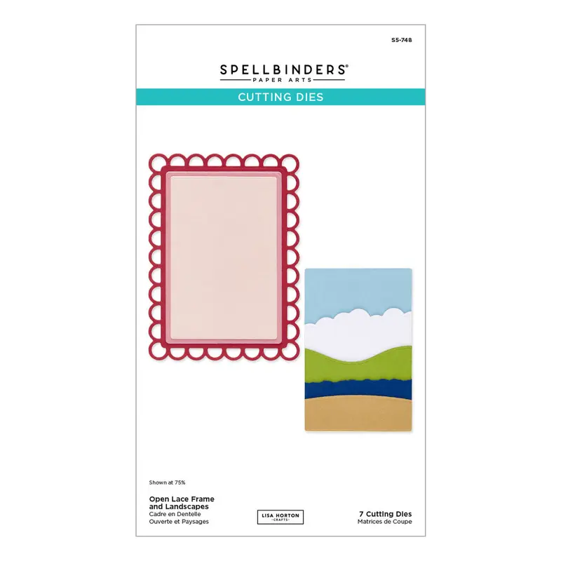Spellbinders - Summertime Etched Dies Open Lace Frame and Landscapes