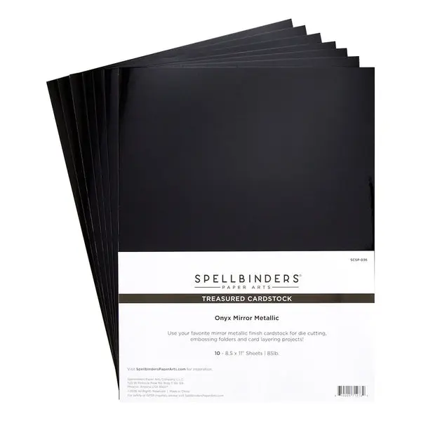 Spellbinders - Treasured Cardstock Onyx Mirror Metallic