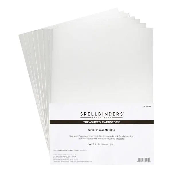 Spellbinders - Treasured Cardstock Silver Mirror Metallic