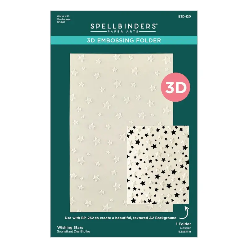 Spellbinders - Wishing Stars 3D Embossing Folder