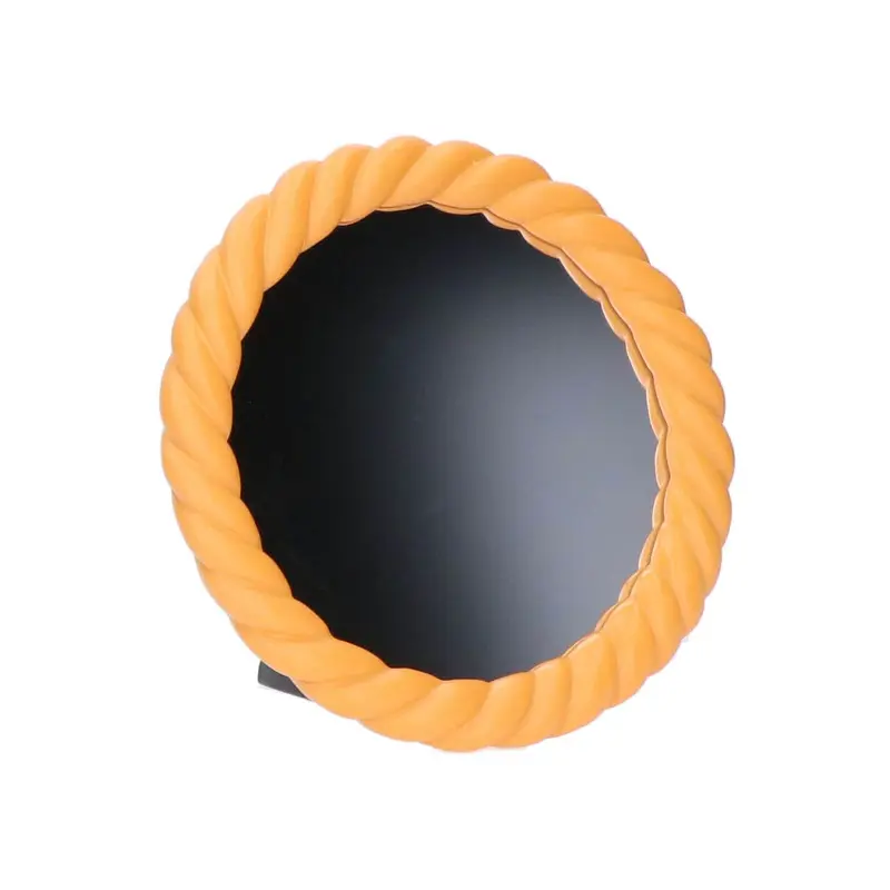 Spiegel plastic rond oranje 19cm