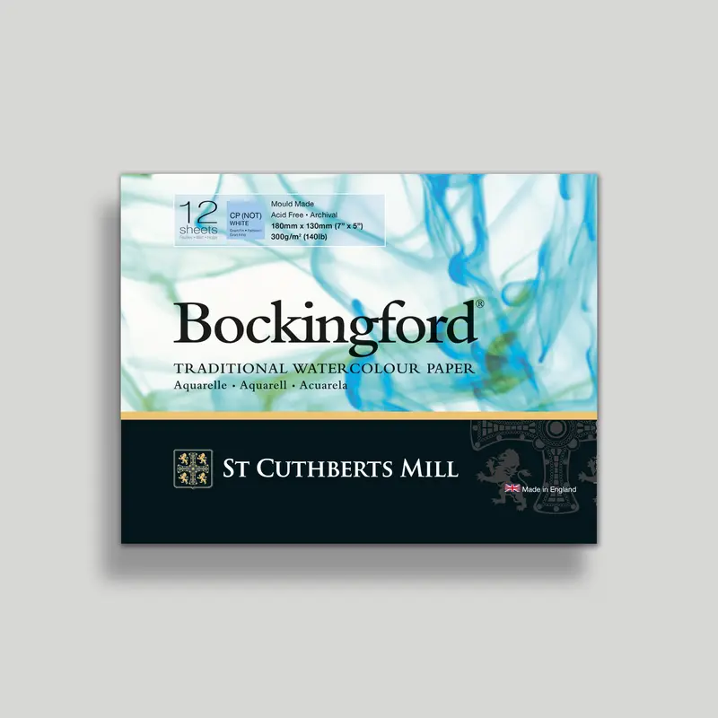 St. Cuthberts Bockingford Cold pressed Wit 300g 18x13cm 12 vel