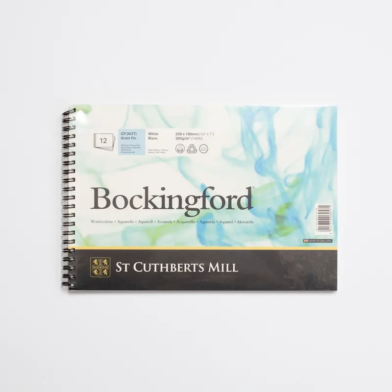St. Cuthberts Bockingford Cold pressed Wit 300g 26x18cm 12 vel album