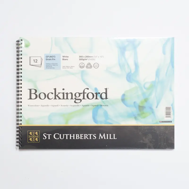 St. Cuthberts Bockingford Cold pressed Wit 300g 36x26cm 12 vel album