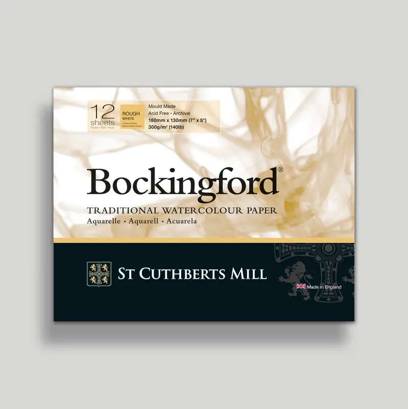 St. Cuthberts Bockingford Rough Wit 300g 18x13cm 12 vel