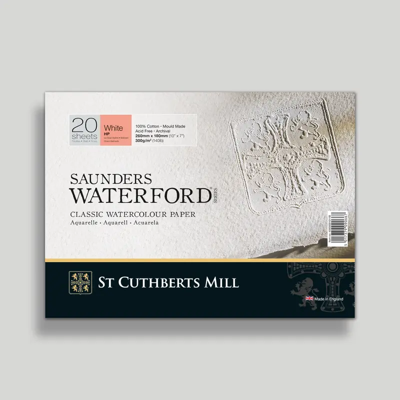 St. Cuthberts Saunders Waterford Hot pressed Wit 300g 26x18cm 20 vel