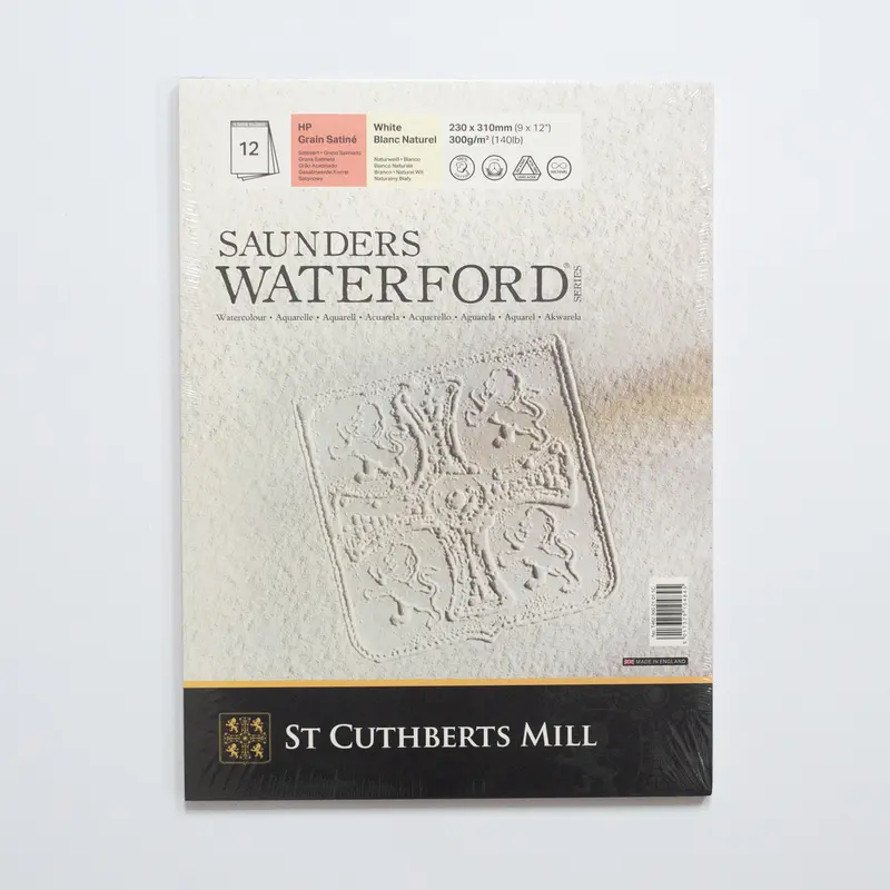 St. Cuthberts Saunders Waterford Pad Hot pressed 23x31cm 12 vel
