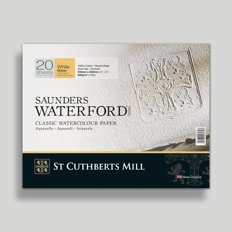St. Cuthberts Saunders Waterford Rough Wit 300g 31x23cm 20 vel