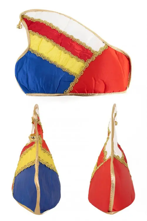 Steek prins carnaval bonte kleuren one size