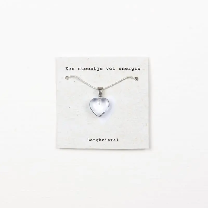 Steentje vol energie ketting-Bergkristal