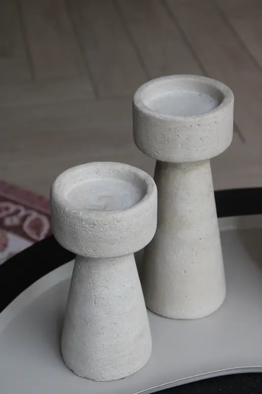 STENEN KANDELAAR | BEIGE | 2 FORMATEN