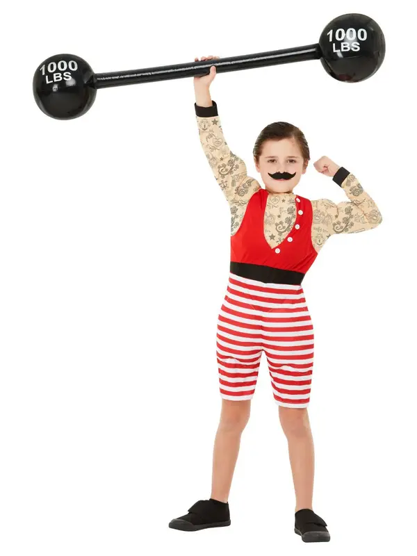 Sterke man rood/wit mt. S (115-128 cm)