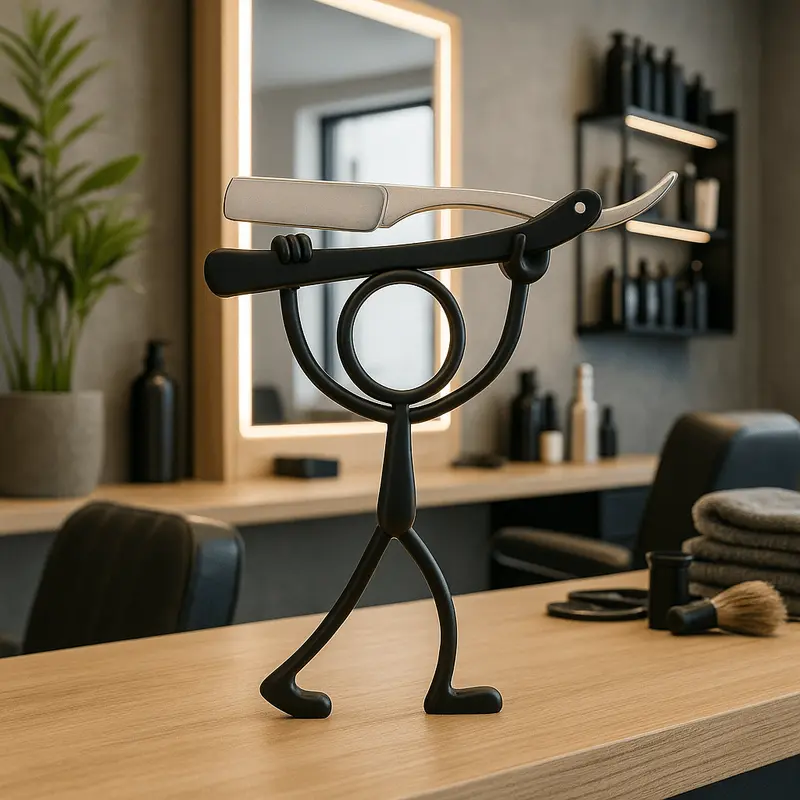 Stickyman Barbier met open scheermes