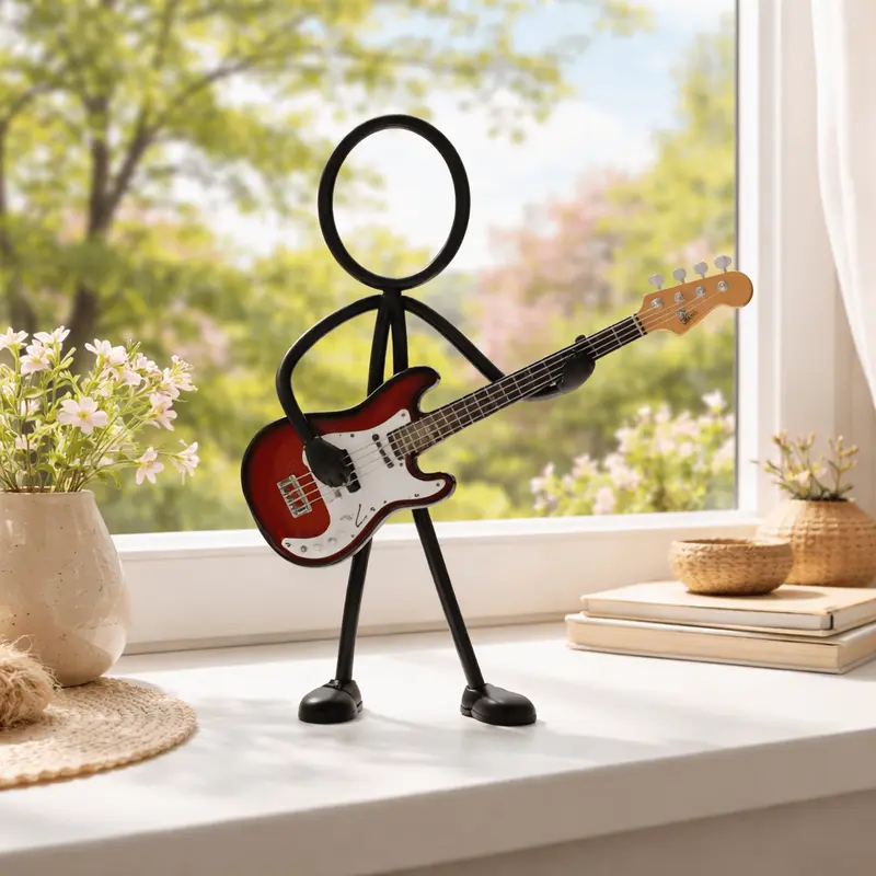 Stickyman Bassist met 5-snarige basgitaar