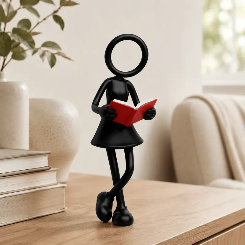 Stickyman Boekenlezer Vrouw – cadeau voor boekenliefhebber
