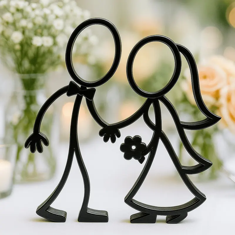 Stickyman Bruidspaar met Bloem