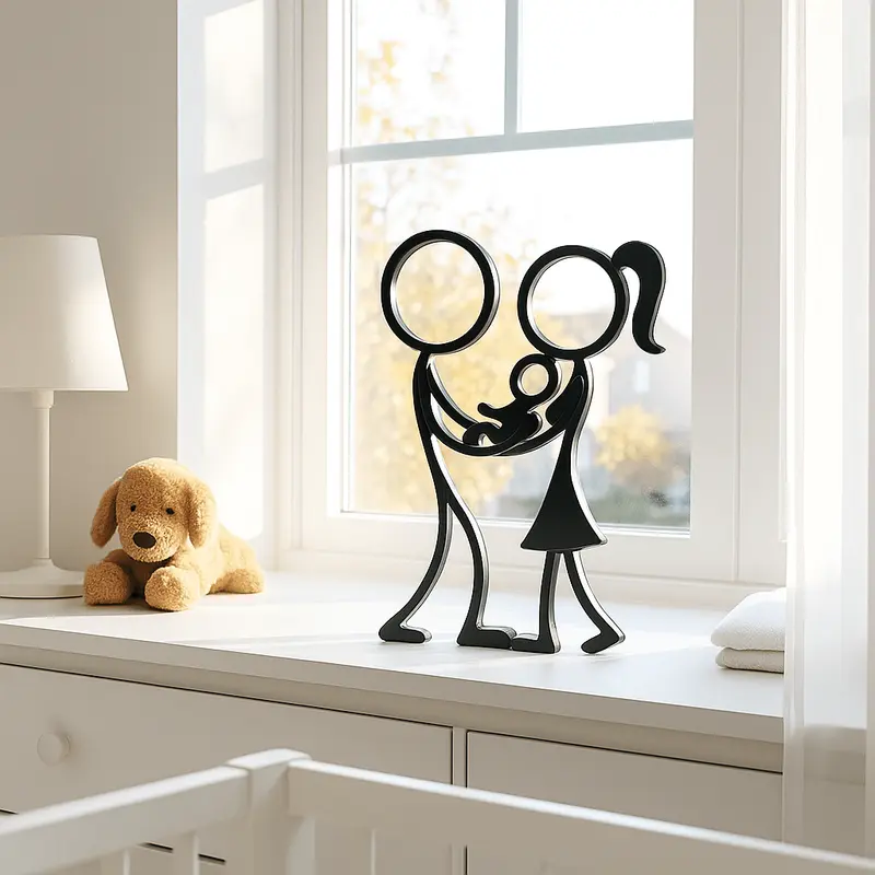 Stickyman Familie met Baby