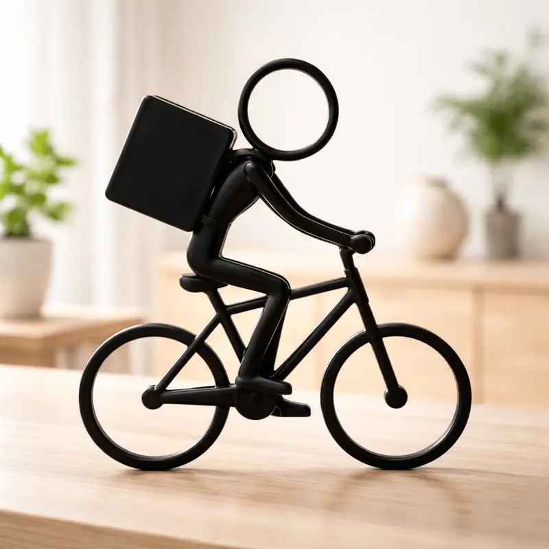 Stickyman Fietsbezorger – cadeau voor bezorger