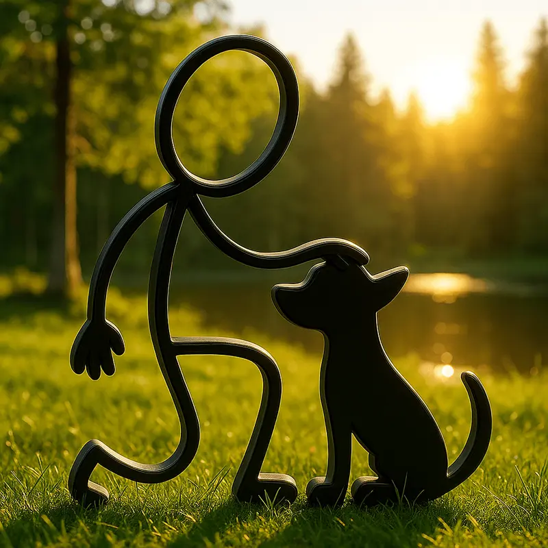 Stickyman met Hond
