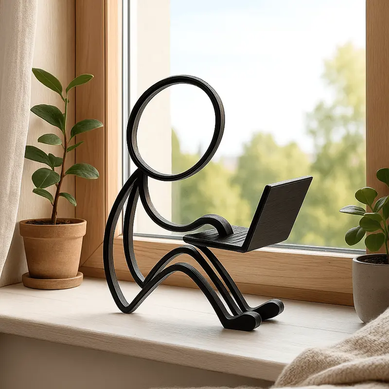 Stickyman met laptop – cadeau voor thuiswerker