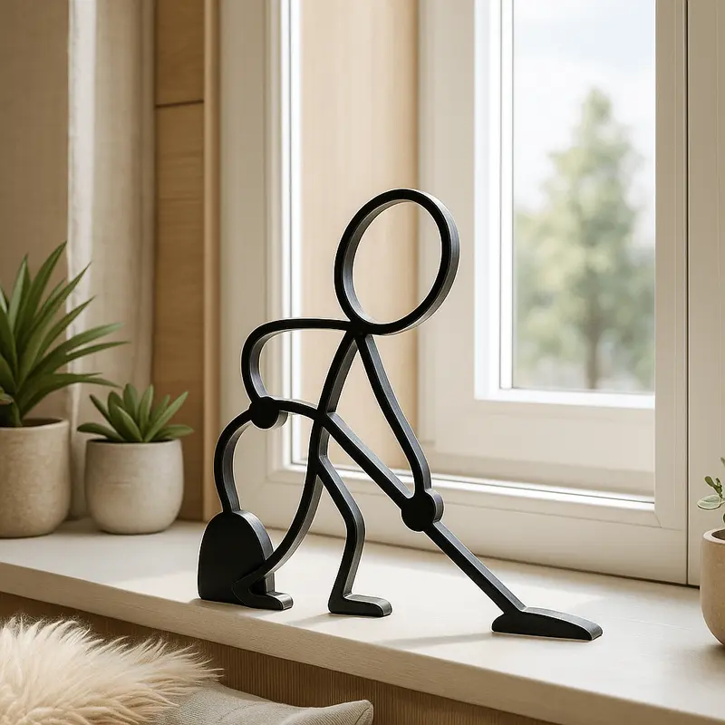 Stickyman met stofzuiger – cadeau voor huishoudheld