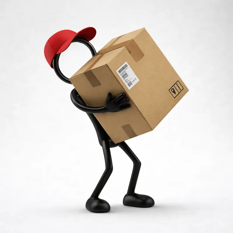 Stickyman Pakketbezorger – persoonlijk bedankcadeau