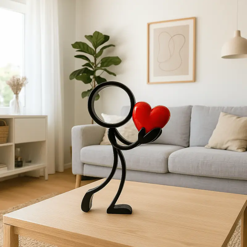 Stickyman Verliefd – cadeau met rood hart