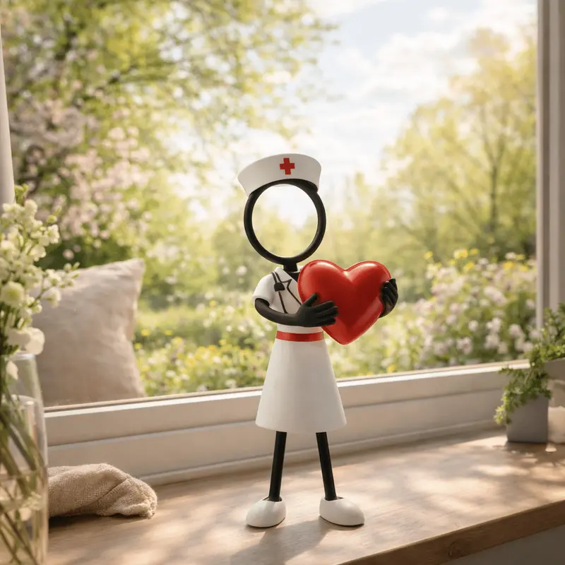Stickyman Verpleegster met Hart
