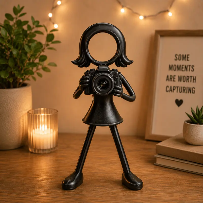Stickyman Vrouwelijke Fotograaf – cadeau voor een fotograaf