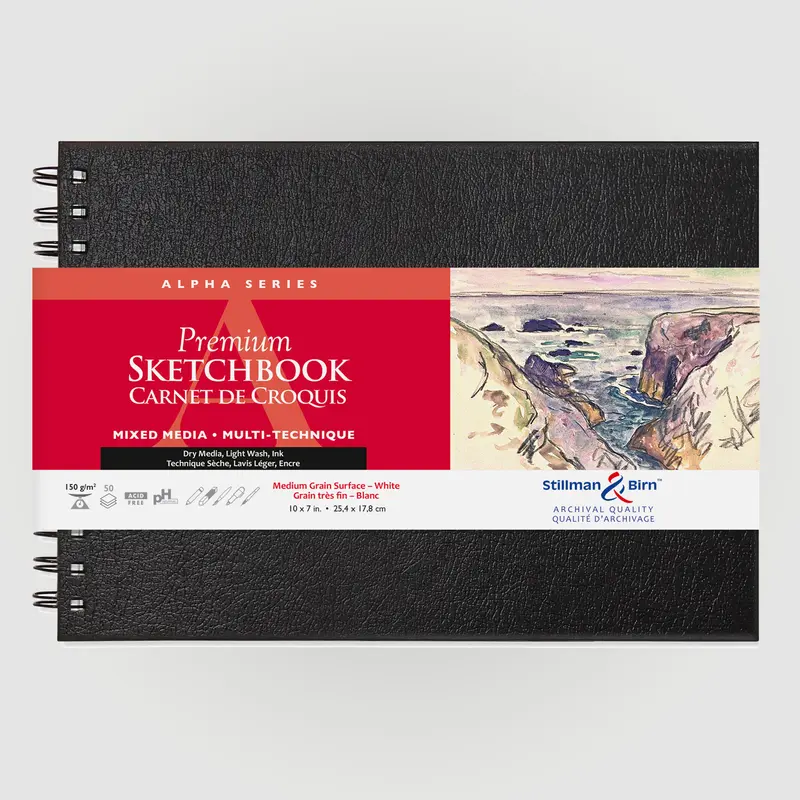 Stillman & Birn Alpha Wirebound 17,8x25,4cm 150g 50 sheets