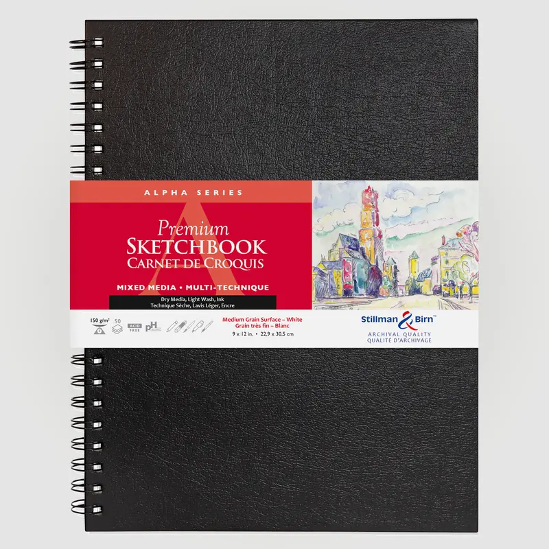 Stillman & Birn Alpha Wirebound 22,9x30,5 150g 50 sheets