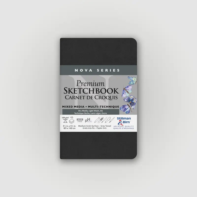 Stillman & Birn Nova-Grey Softcover 8,9x14cm 150g 46 sheets