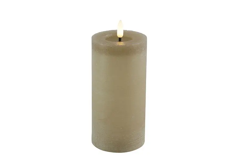 Stompkaars rustiek Ø7,5CM LED ro Lyon L beige