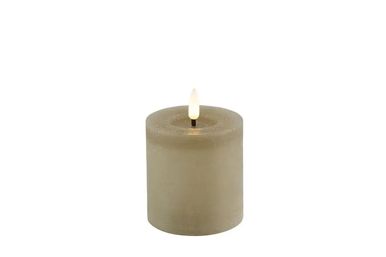 Stompkaars rustiek Ø7,5CM LED ro Lyon S beige