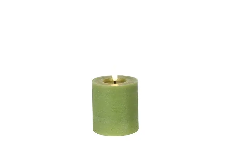 Stompkaars rustiek Ø7,5CM LED ro Lyon S l.groen