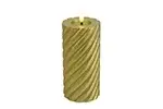 Stompkaars rustiek Ø7,5CM LED ro Twirly L goud-L7,5B7,5H15CM