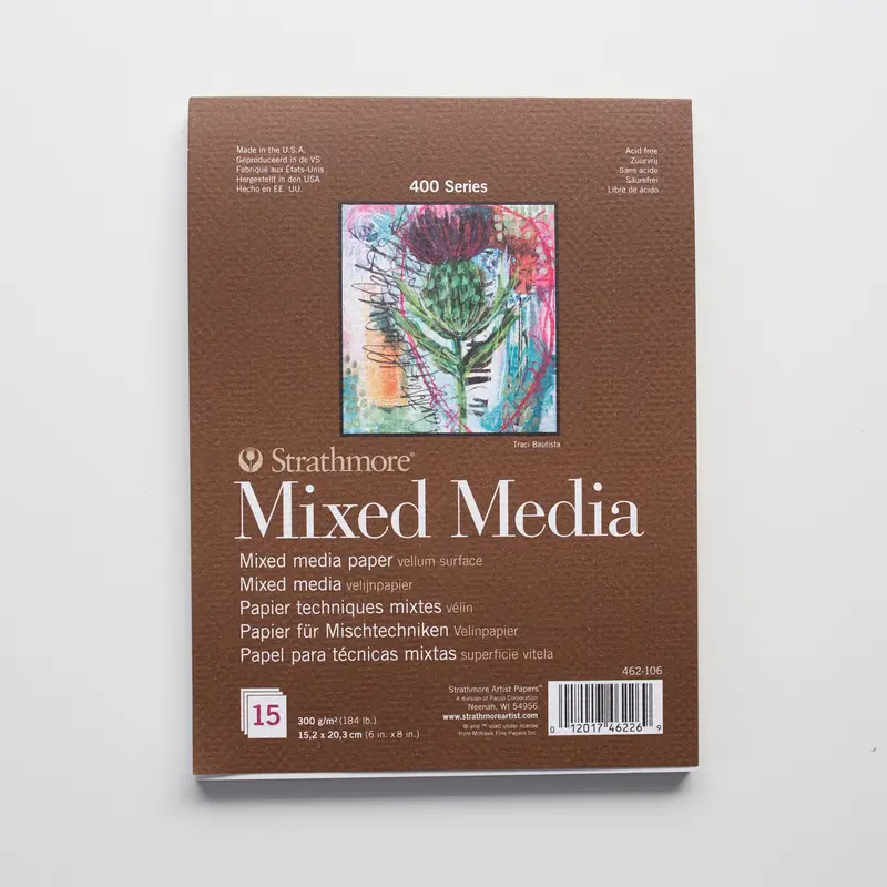 Strathmore 400 Mixed Media Pad 15x20cm 300g