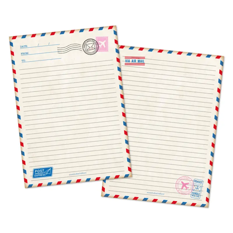 Studio Schatkist - Notepad Airmail A4 (1pcs)