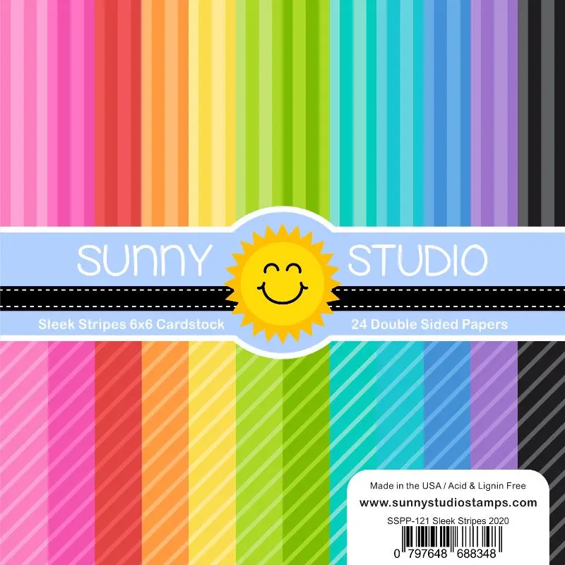 Sunny Studio - Sleek Stripes Paper Pad 6x6"