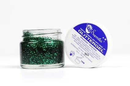 Superstar glittergel in pot 15 ml. groen
