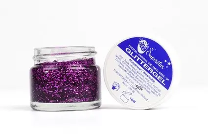 Superstar glittergel in pot 15 ml. paars
