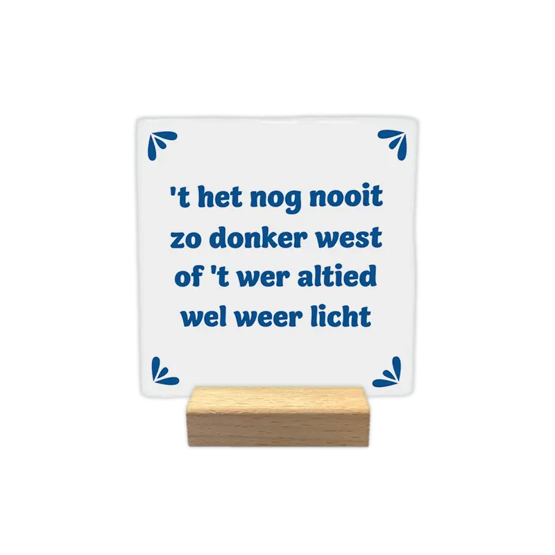 t het nog nooit zo donker west