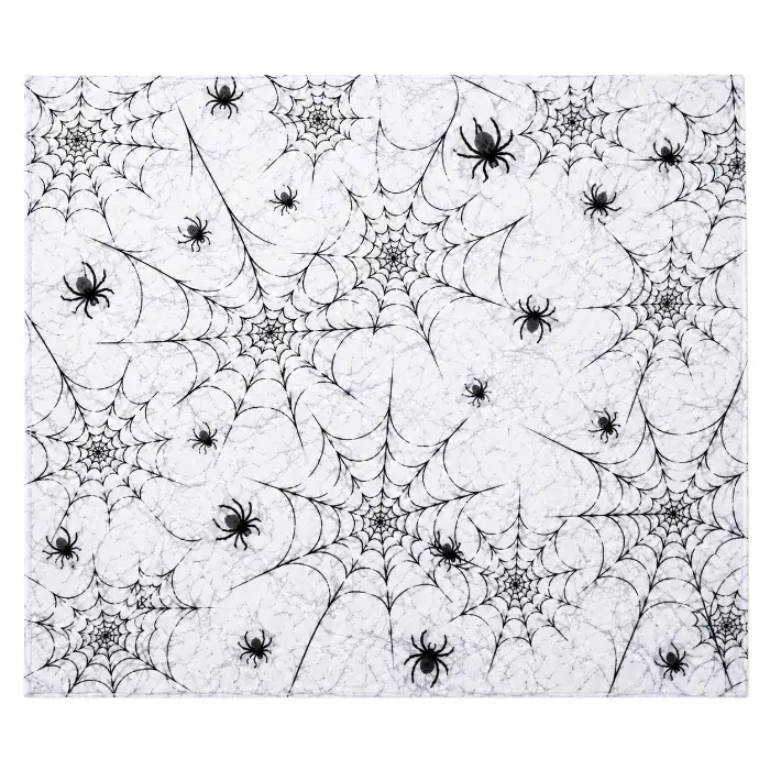 Tafelkleed Halloween plastic zwart/wit 260 x 130cm